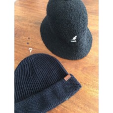 2 Hats New Kangol Black Bucket Hat And Kangol Dark Beanie  eb-49513241